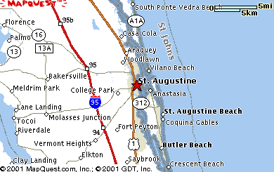 St. Augustine Florida Map